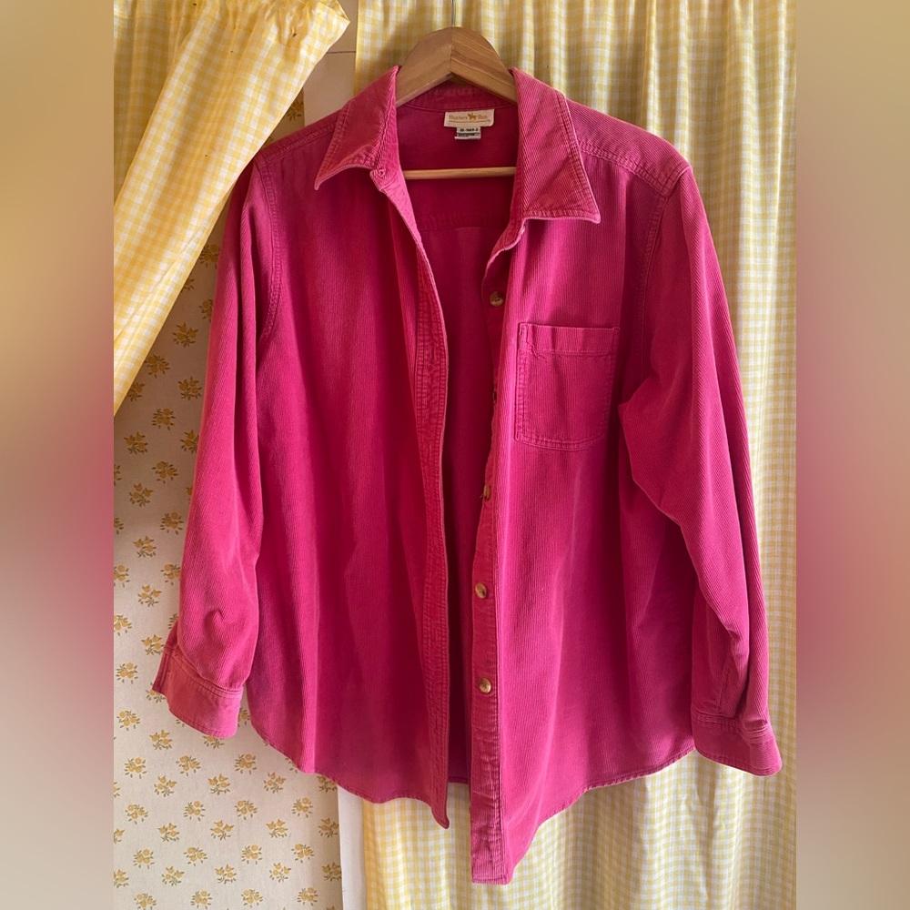 Hot Pink Corduroy Shirt